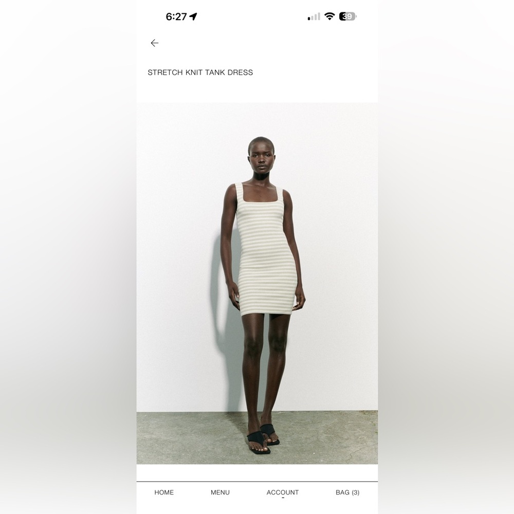 Stretch tank knit dress